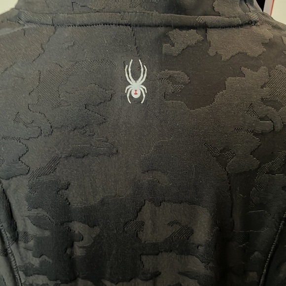 NWT Spyder 1/4 Zip Black Camo Long Sleeve Sz Medium - Picture 5 of 7